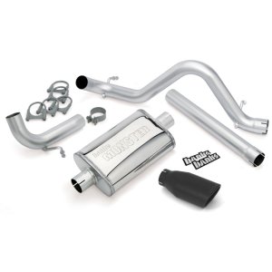 Jeep Wrangler Unlimited Performance Exhaust - Banks Power - Monster, Single Exit, Black Tip - Black - `12-`18